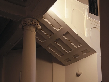 Main stairwell and column, Peterborough Centre, Christchurch