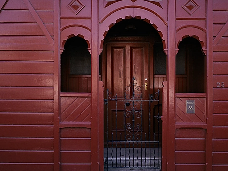 Main entrance, Cranmer Bridge Club, Christchurch