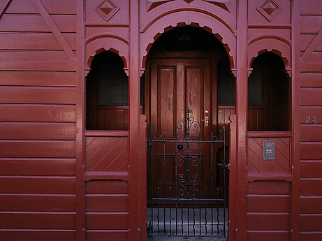 Main entrance, Cranmer Bridge Club, Christchurch