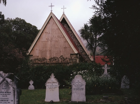 East façade, St Cuthbert’s Anglican Church, Governors Bay