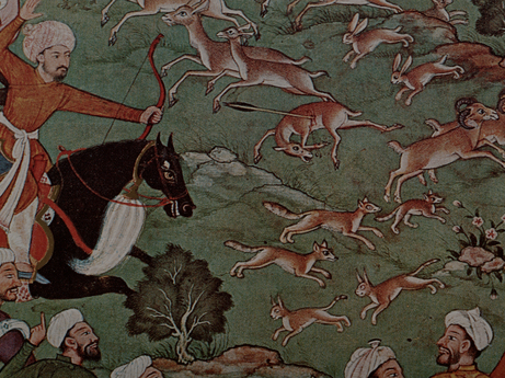 Deer hunting in ‘Ali-shāng and Alangār mountains (Tulsī)